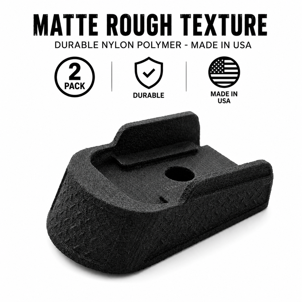 Magazine Pinky Grip Extension for SIG Sauer P365 10 Rd - Finger Rest Base Plate - Nylon Polymer - (2 Pack)