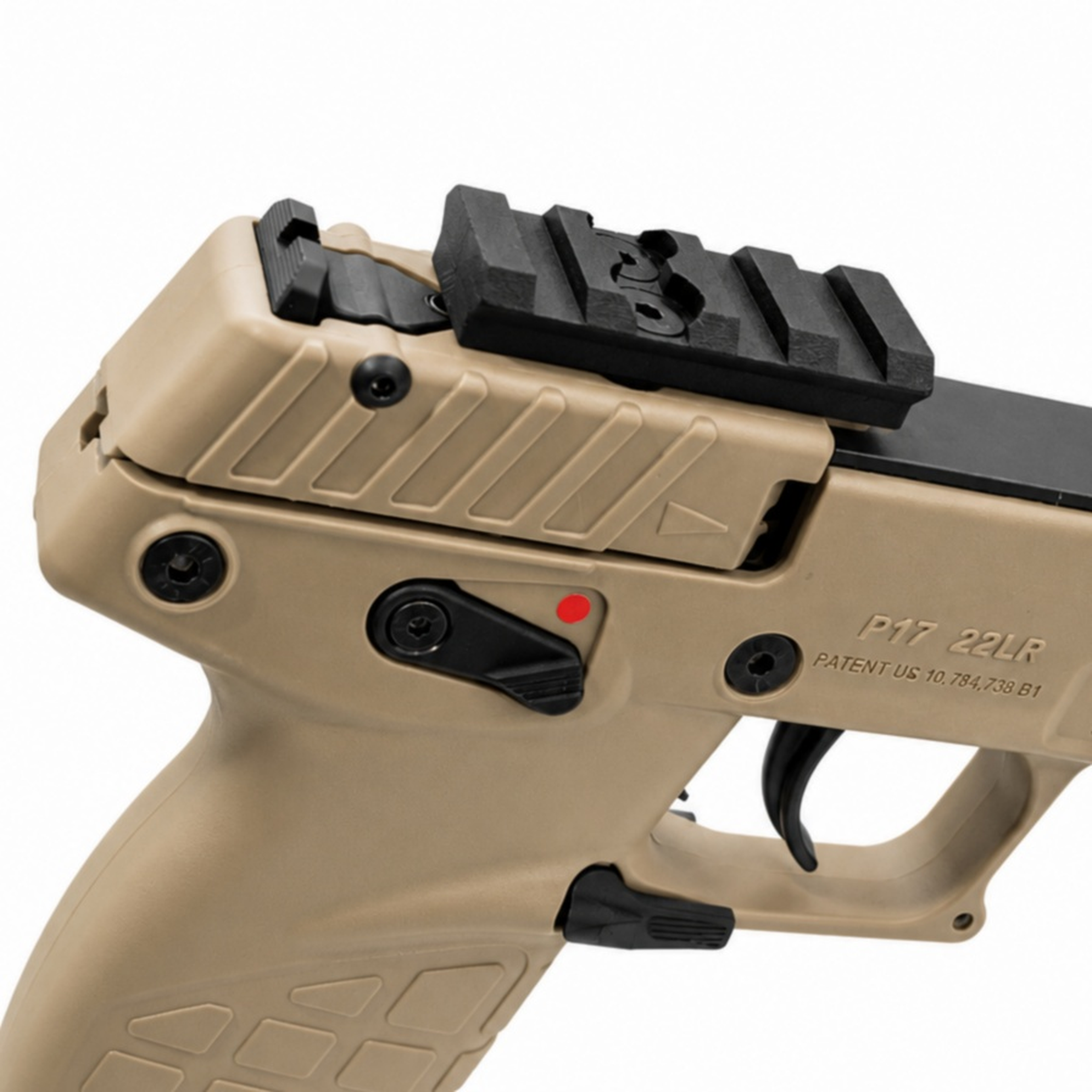 Red Dot Mount Picatinny Rail for Kel-Tec P17, P-17 22LR - Nylon Polymer - Made in USA