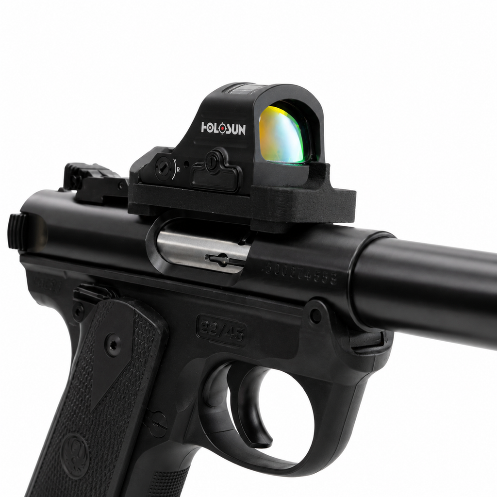Optic Plate Adapter for Ruger Mark I, II, III, & IV - RMR Red Dot Mount - Nylon Polymer - Made in USA