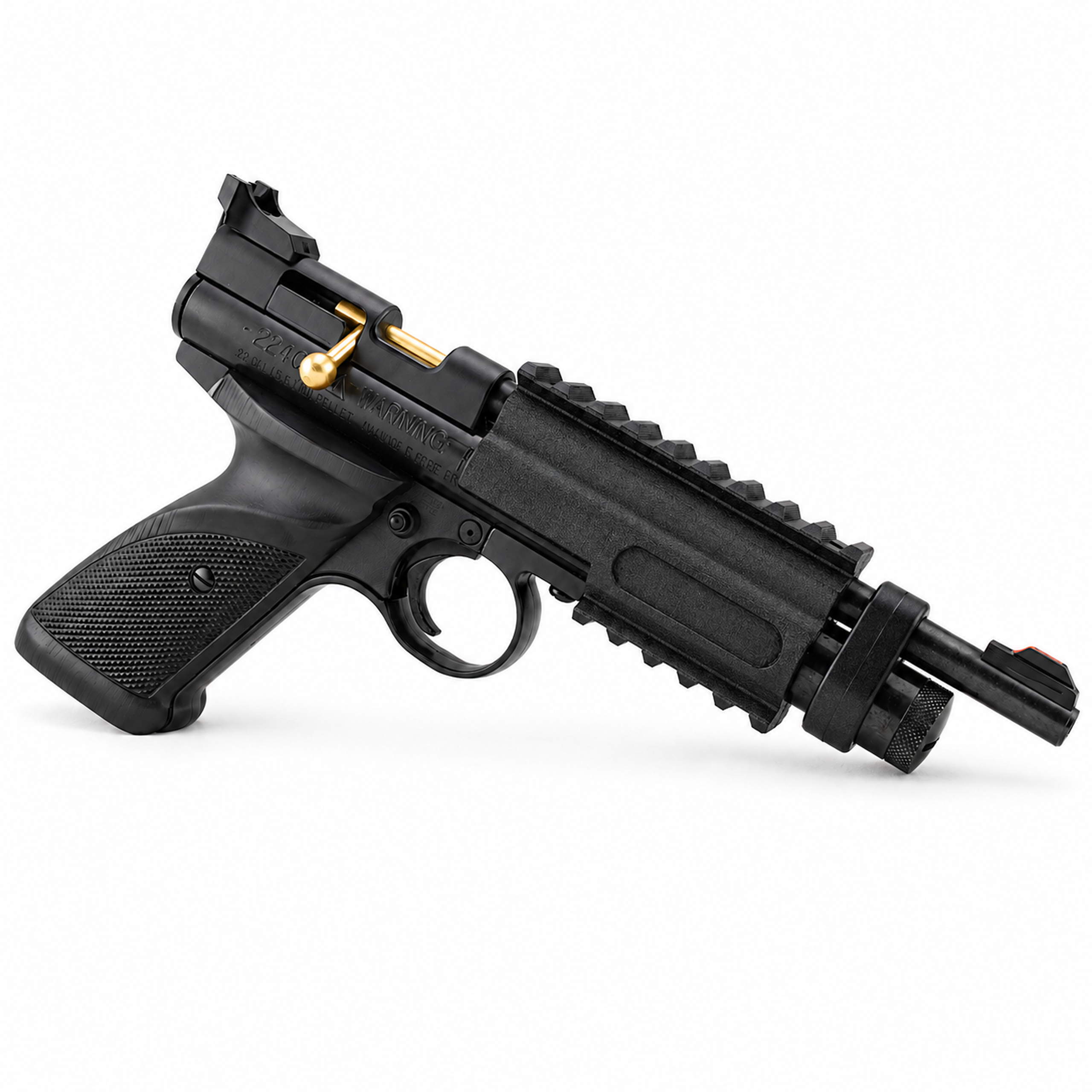 Dual Rail Scope & Light Mount for Crosman 2240, 20mm Weaver/Picatinny Compatible, Black Nylon Polymer - Made in USA