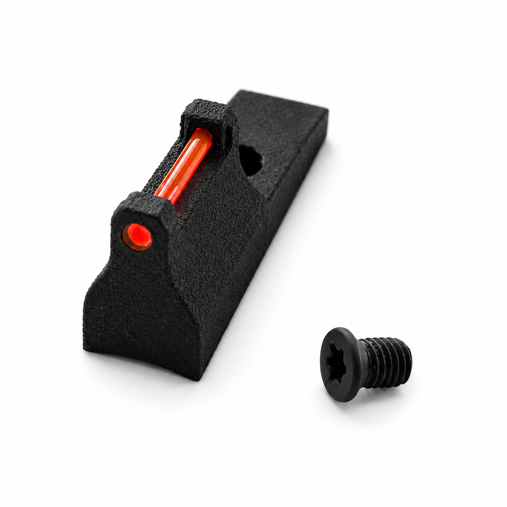 Fiber Optic Replacement Front Sight (Red) for Ruger Mark II, III, & IV 22/45 & Browning Buck Mark - Nylon Polymer