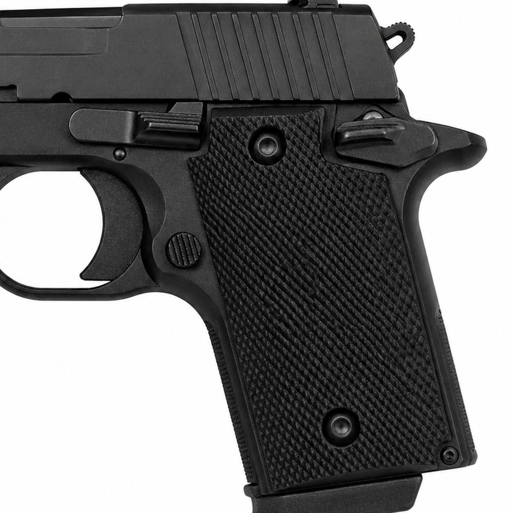 Knurled Grips for Sig Sauer P938 — Nylon Polymer Replacement Grip Panels (1 Pair)