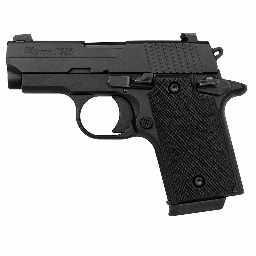Knurled Grips for Sig Sauer P938 — Nylon Polymer Replacement Grip Panels (1 Pair)