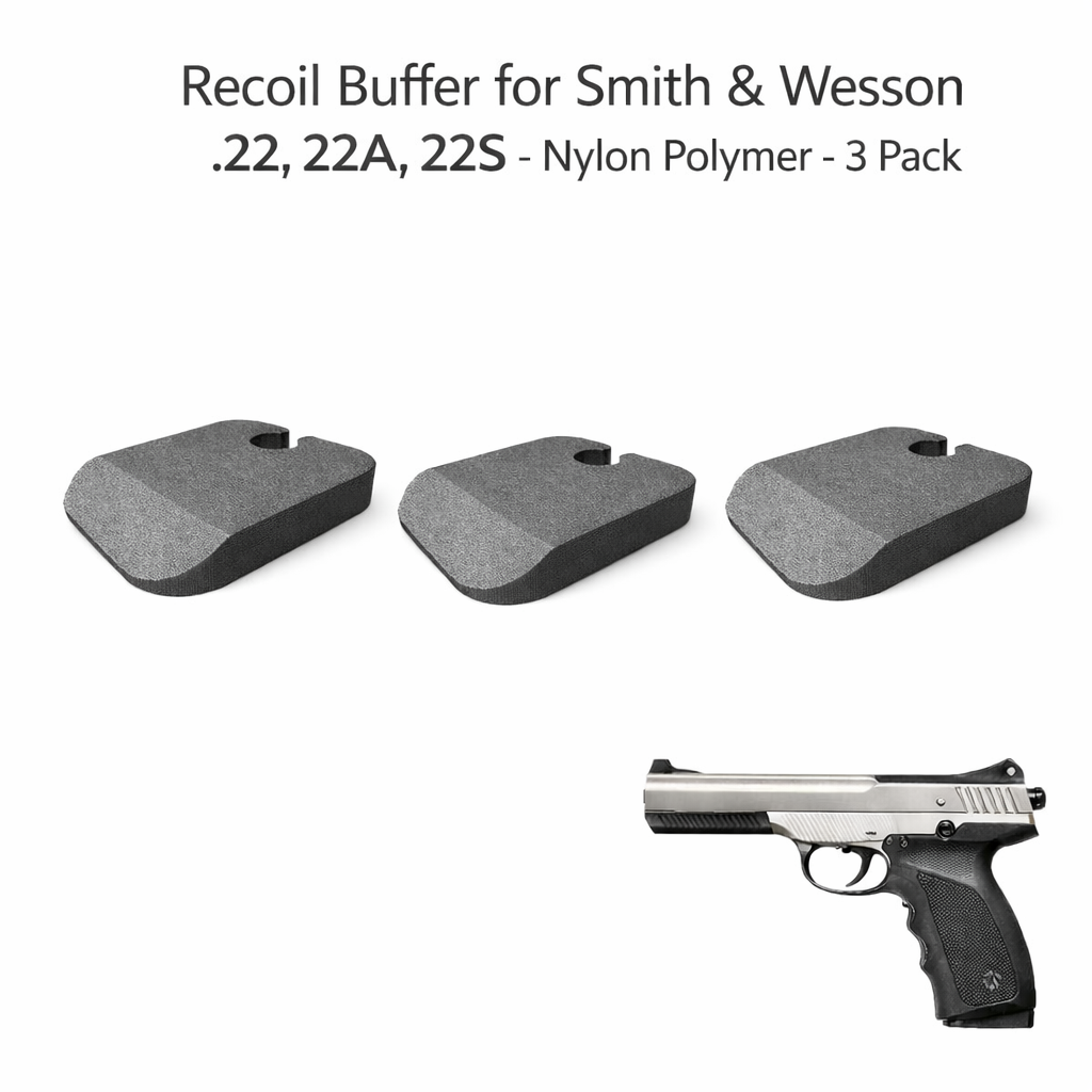 Smith and Wesson 22 22A 22S Recoil Buffer - Nylon Polymer - 3 Pack 