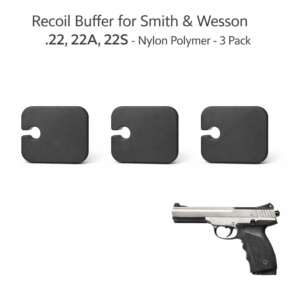 Smith and Wesson 22 22A 22S Recoil Buffer - Nylon Polymer - 3 Pack 