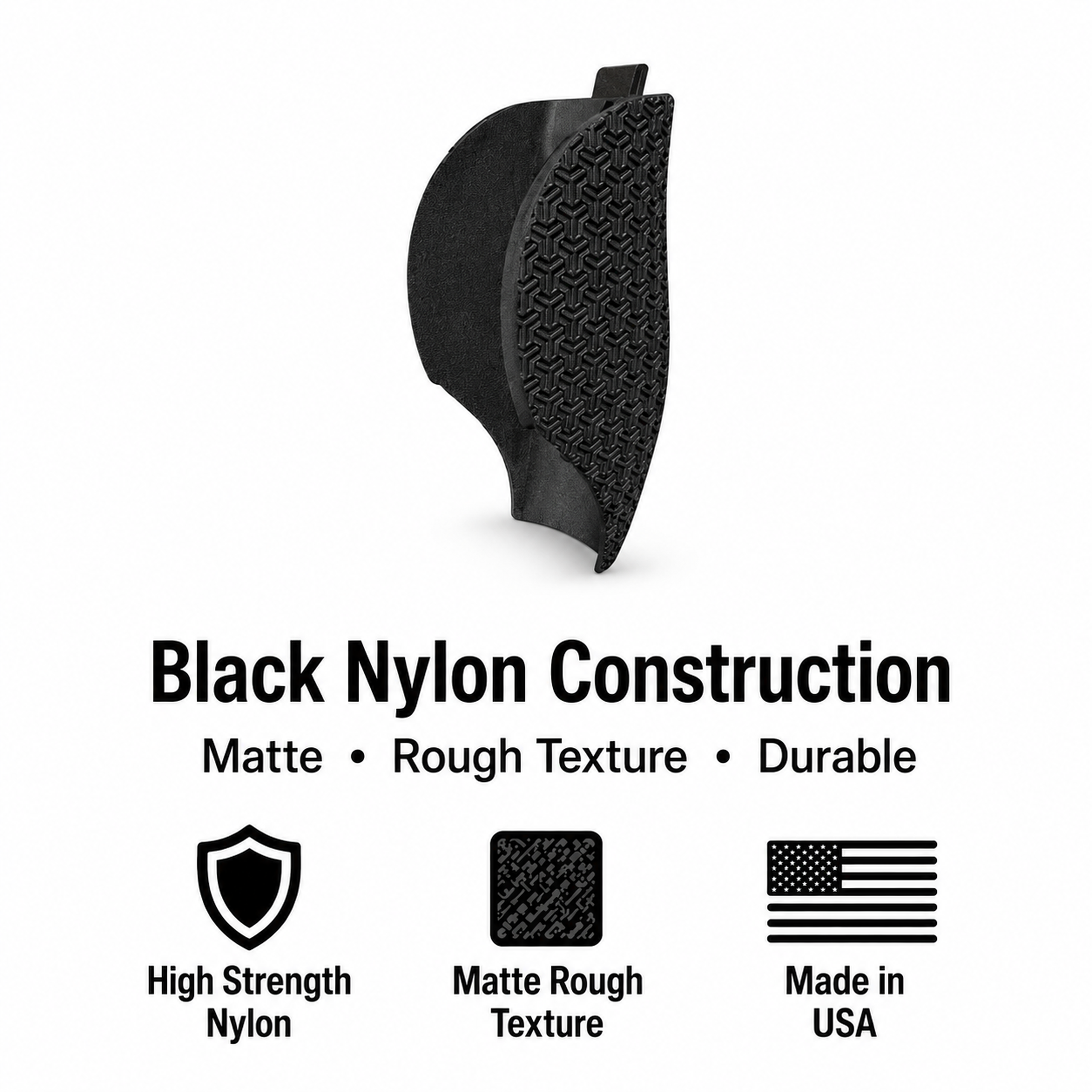 Large Backstrap Custom Grip for Full-size M&P 1.0 and 2.0, Nylon Polymer - Made in USA