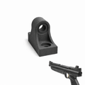 Ghost Ring Rear Sight for Crosman 2240, 1377, 1322 Air Pistols, Black, Fixed Peep Sight, Steel Breech Compatible - Nylon