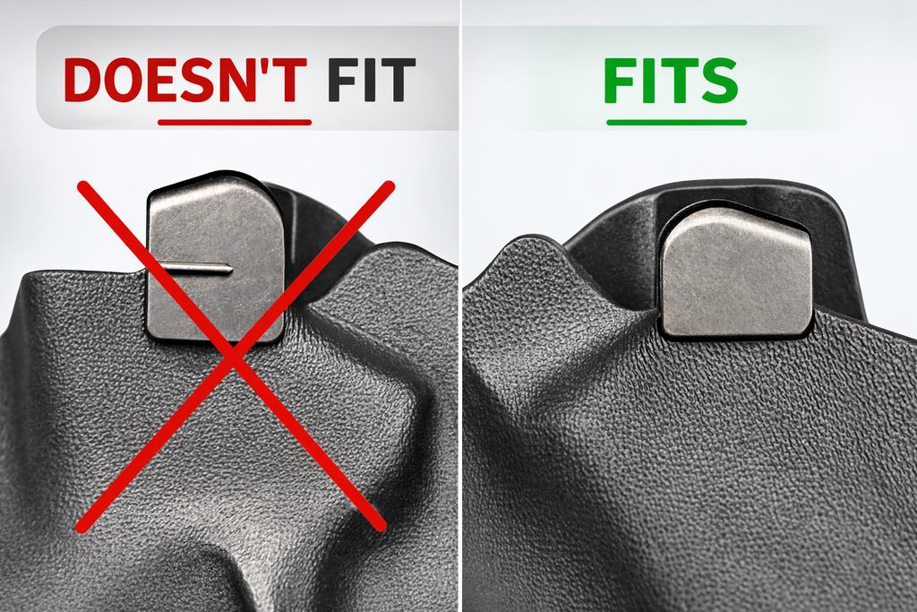 ALS / SLS Nub Thumb Ramps  - For Level I, II, III Safariland Holsters - Slips on - Right Hand - Nylon Polymer