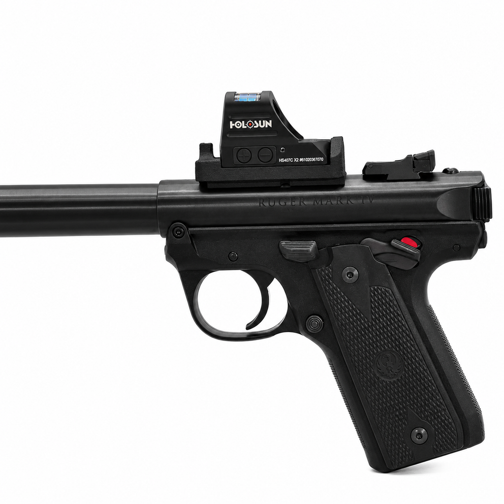 Optic Plate Adapter for Ruger Mark I, II, III, & IV - RMR Red Dot Mount - Nylon Polymer - Made in USA