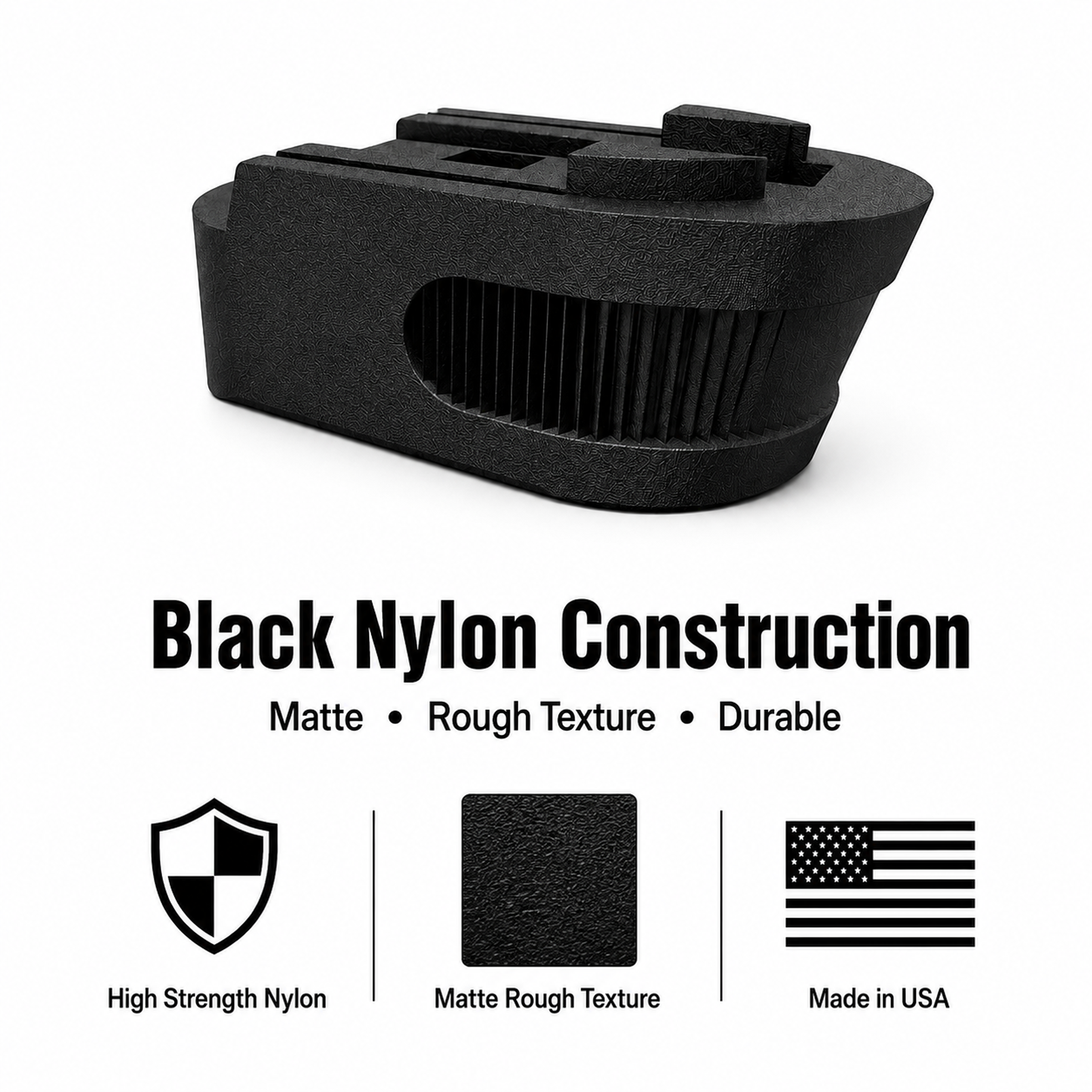 Pinky Grip Extension for Smith & Wesson Bodyguard 2.0 10rd - Nylon Polymer- Made in USA
