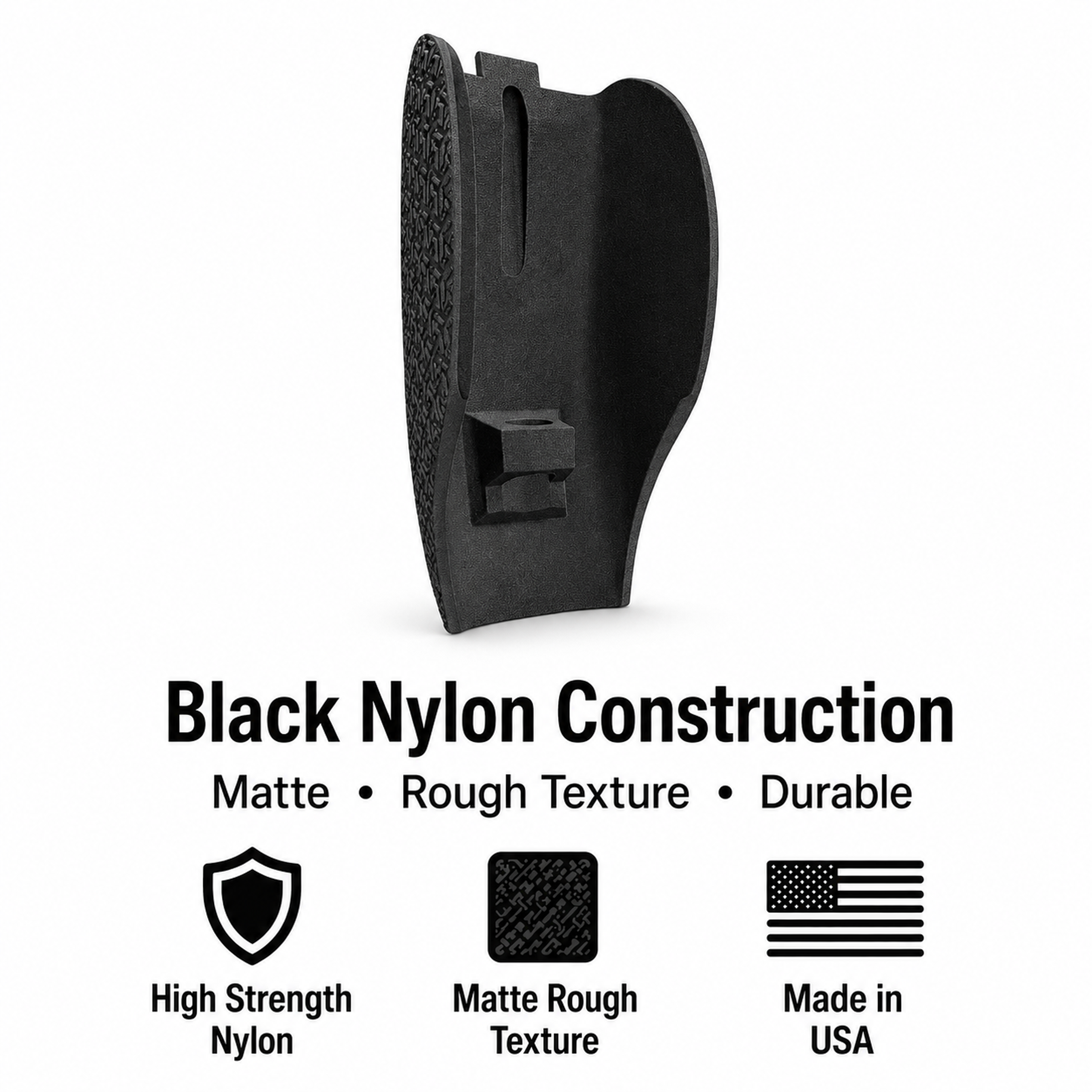 Large Backstrap Custom Grip for Full-size M&P 1.0 and 2.0, Nylon Polymer - Made in USA