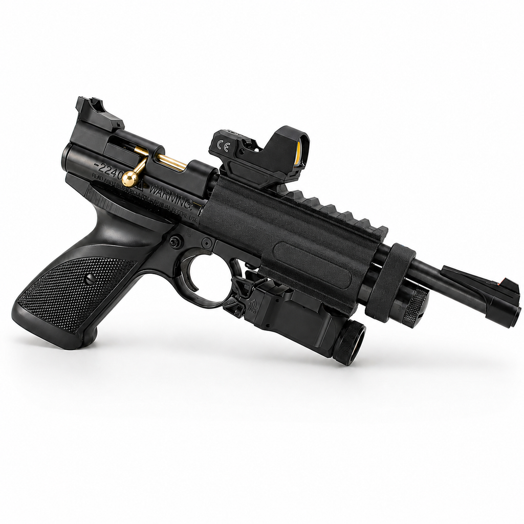 Dual Rail Scope & Light Mount for Crosman 2240, 20mm Weaver/Picatinny Compatible, Black Nylon Polymer - Made in USA